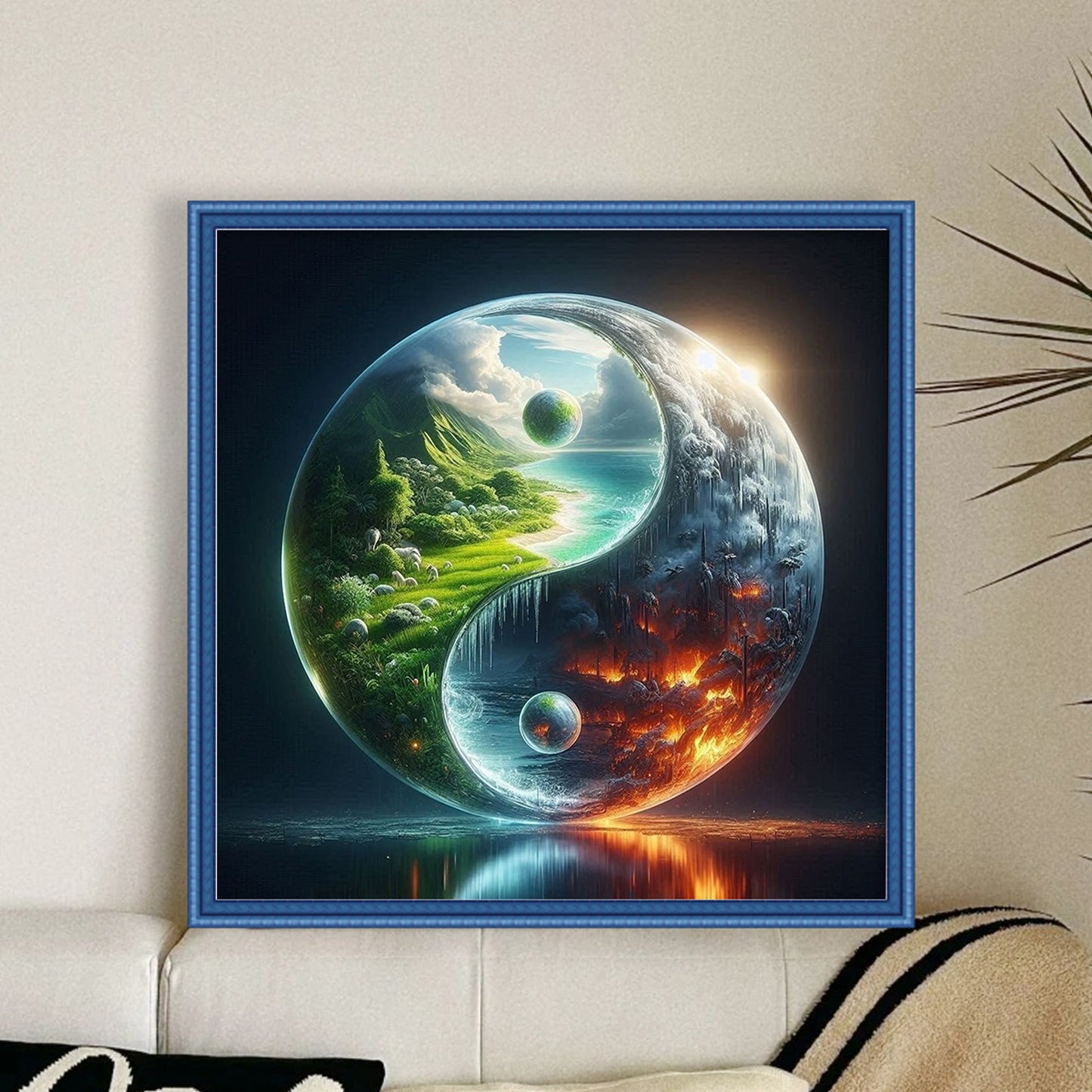 Tai Chi - Oasis & Desert - Full 11CT Stamped Cross Stitch 45x45CM - Huacan