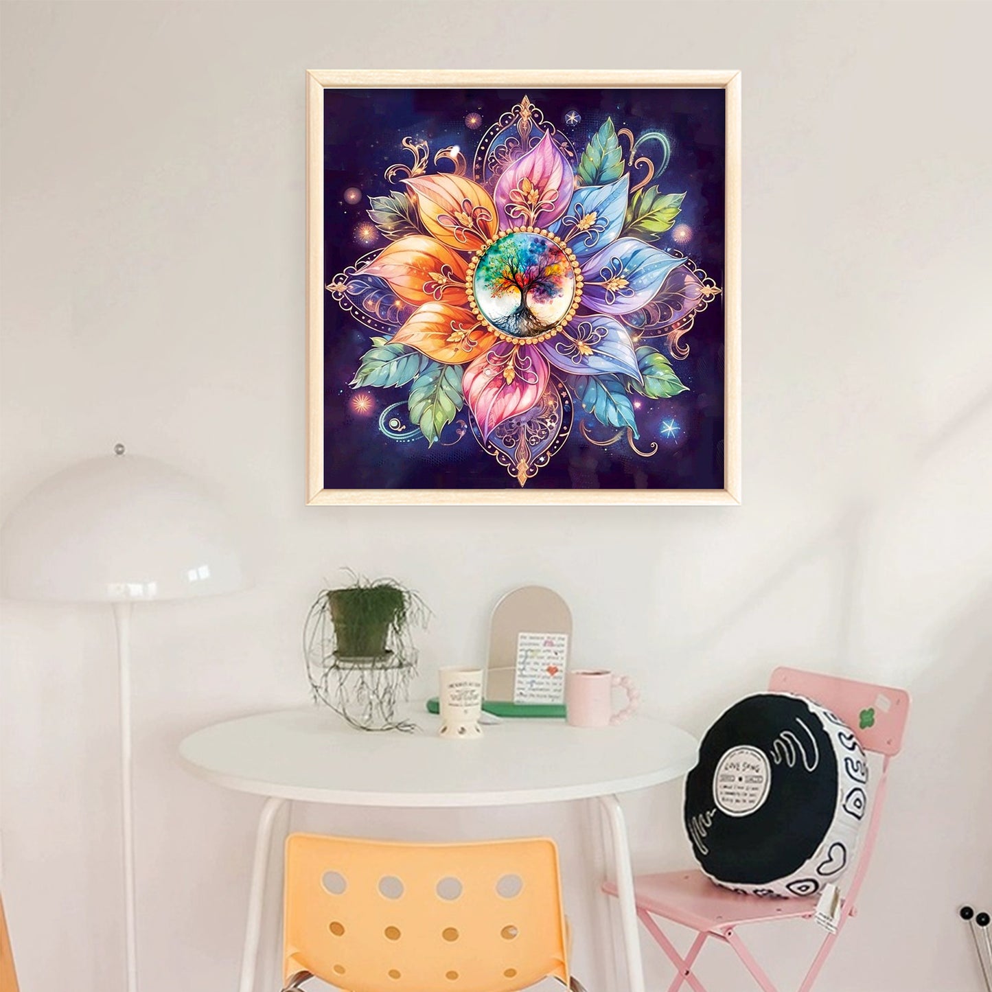 Mandala Tree Of Life - Full 11CT Stamped Cross Stitch 45x45CM - Huacan