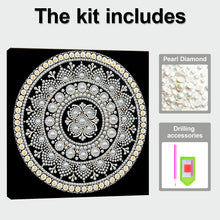 Load image into Gallery viewer, DIY Pearl Painting Kit 25x25CM Mandala Framed Handmade Pearl Material Art Set Room Wall Decoration
