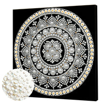 Load image into Gallery viewer, DIY Pearl Painting Kit 25x25CM Mandala Framed Handmade Pearl Material Art Set Room Wall Decoration
