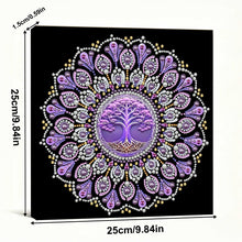 Load image into Gallery viewer, DIY Pearl Painting Kit 25x25CM Mandala Framed Handmade Pearl Material Art Set Room Wall Decoration
