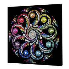Load image into Gallery viewer, DIY Pearl Painting Kit 25x25CM Mandala Framed Handmade Pearl Material Art Set Room Wall Decoration

