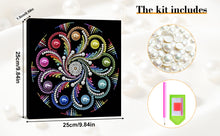 Load image into Gallery viewer, DIY Pearl Painting Kit 25x25CM Mandala Framed Handmade Pearl Material Art Set Room Wall Decoration
