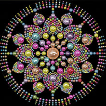 Load image into Gallery viewer, DIY Pearl Painting Kit 25x25CM Mandala Framed Handmade Pearl Material Art Set Room Wall Decoration
