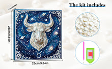 Load image into Gallery viewer, DIY Pearl Painting Kit 25x25CM Taurus Framed Handmade Pearl Material Art Set Room Wall Decoration
