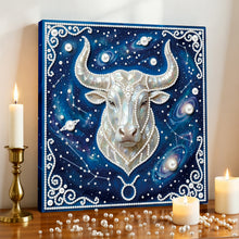 Load image into Gallery viewer, DIY Pearl Painting Kit 25x25CM Taurus Framed Handmade Pearl Material Art Set Room Wall Decoration
