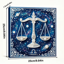 Load image into Gallery viewer, DIY Pearl Painting Kit 25x25CM Libra Framed Handmade Pearl Material Art Set Room Wall Decoration
