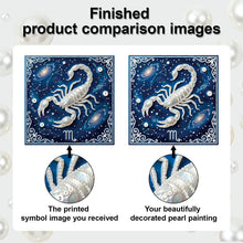 Load image into Gallery viewer, DIY Pearl Painting Kit 25x25CM Scorpio Framed Handmade Pearl Material Art Set Room Wall Decoration
