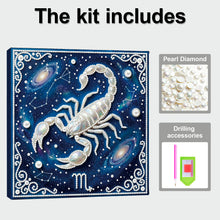 Load image into Gallery viewer, DIY Pearl Painting Kit 25x25CM Scorpio Framed Handmade Pearl Material Art Set Room Wall Decoration
