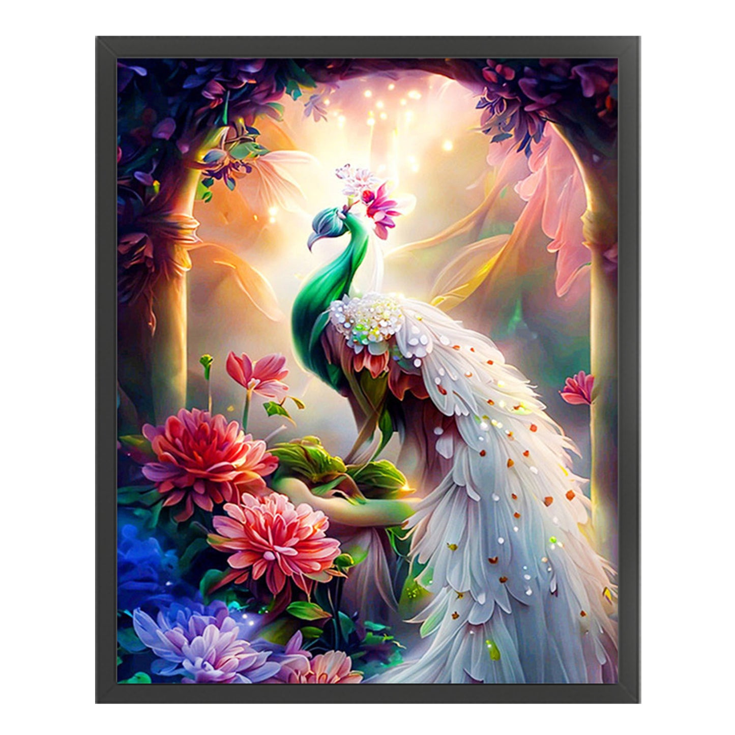 Peacock - Full 11CT Stamped Cross Stitch 50x65CM - Huacan