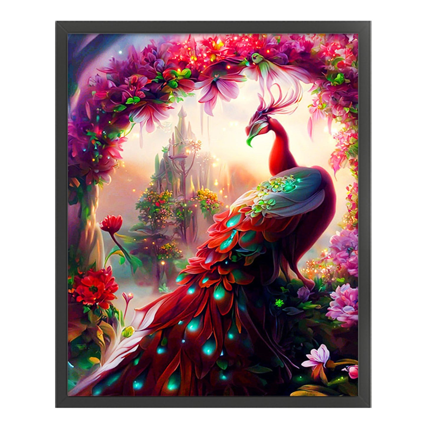 Peacock - Full 11CT Stamped Cross Stitch 50x65CM - Huacan