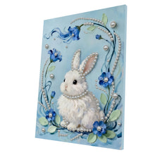 Load image into Gallery viewer, DIY Pearl Painting Kit 30x40CM Rabbit Framed Handmade Pearl Material Art Set Room Wall Decoration
