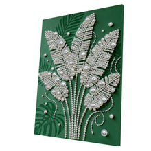 Load image into Gallery viewer, DIY Pearl Painting Kit 30x40CM Green Plants Framed Handmade Pearl Material Art Set Room Wall Decoration
