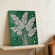 Load image into Gallery viewer, DIY Pearl Painting Kit 30x40CM Green Plants Framed Handmade Pearl Material Art Set Room Wall Decoration
