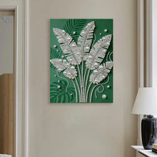 Load image into Gallery viewer, DIY Pearl Painting Kit 30x40CM Green Plants Framed Handmade Pearl Material Art Set Room Wall Decoration

