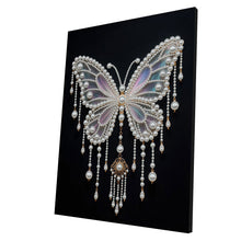 Load image into Gallery viewer, DIY Pearl Painting Kit 30x40CM Butterfly Framed Handmade Pearl Material Art Set Room Wall Decoration
