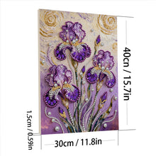Load image into Gallery viewer, DIY Pearl Painting Kit 30x40CM Iris Framed Handmade Pearl Material Art Set Room Wall Decoration
