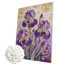 Load image into Gallery viewer, DIY Pearl Painting Kit 30x40CM Iris Framed Handmade Pearl Material Art Set Room Wall Decoration
