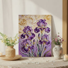 Load image into Gallery viewer, DIY Pearl Painting Kit 30x40CM Iris Framed Handmade Pearl Material Art Set Room Wall Decoration
