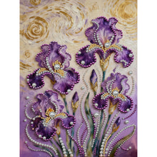 Load image into Gallery viewer, DIY Pearl Painting Kit 30x40CM Iris Framed Handmade Pearl Material Art Set Room Wall Decoration
