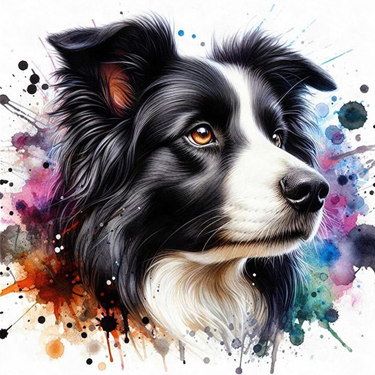 Border Collie - Full 11CT Counted Cross Stitch 40x40CM - Yishu