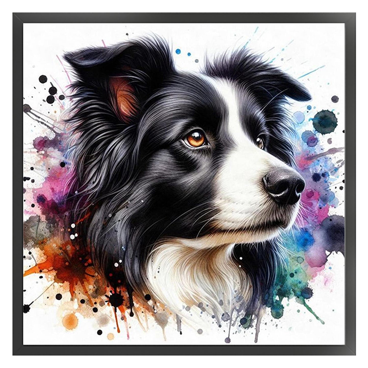 Border Collie - Full 11CT Counted Cross Stitch 40x40CM - Yishu