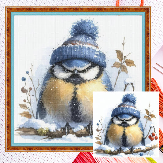 Wintervögel - Vollständiges 11CT gezähltes Kreuzstichset 40*40CM - Yishu