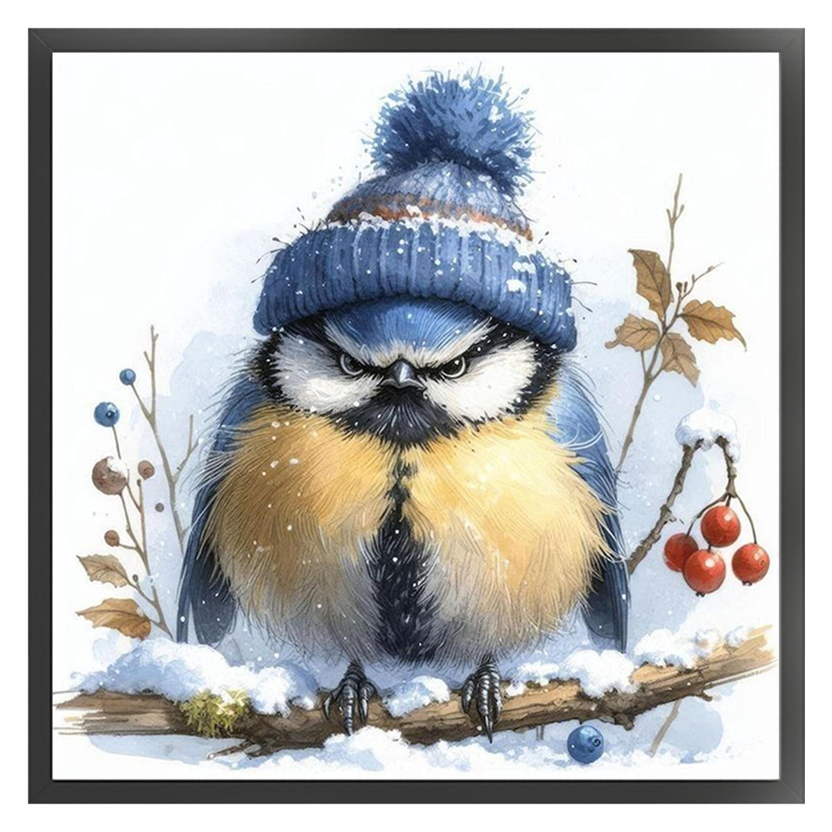 Winter Birds - Full 11CT Counted Cross Stitch 40*40CM - Yishu