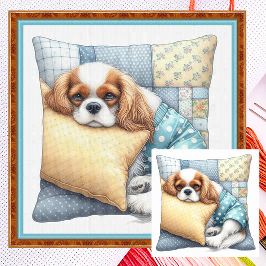 Cavalier King Charles Spaniel - Full 11CT Counted Cross Stitch 40x40CM - Yishu
