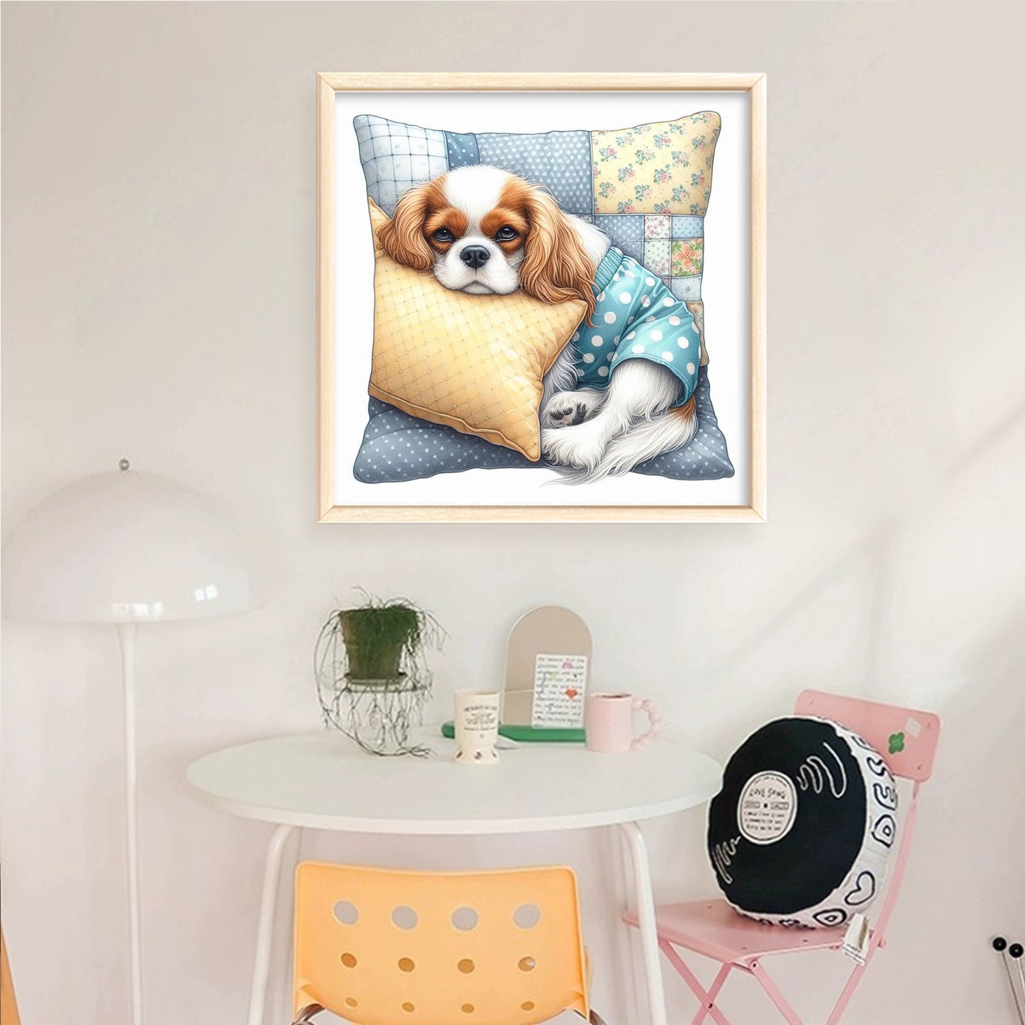 Cavalier King Charles Spaniel - Full 11CT Counted Cross Stitch 40x40CM - Yishu