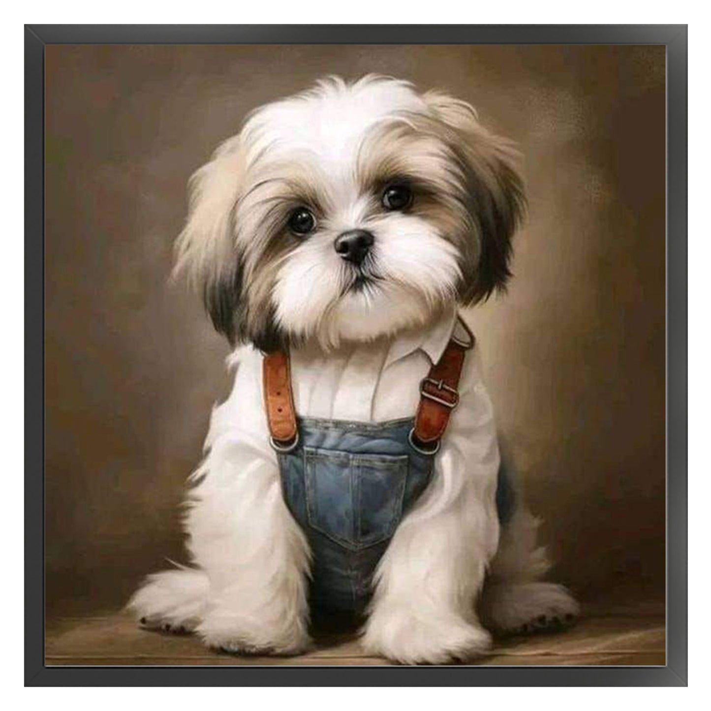 Shih Tzu - Full 11CT Counted Cross Stitch 40x40CM - Yishu