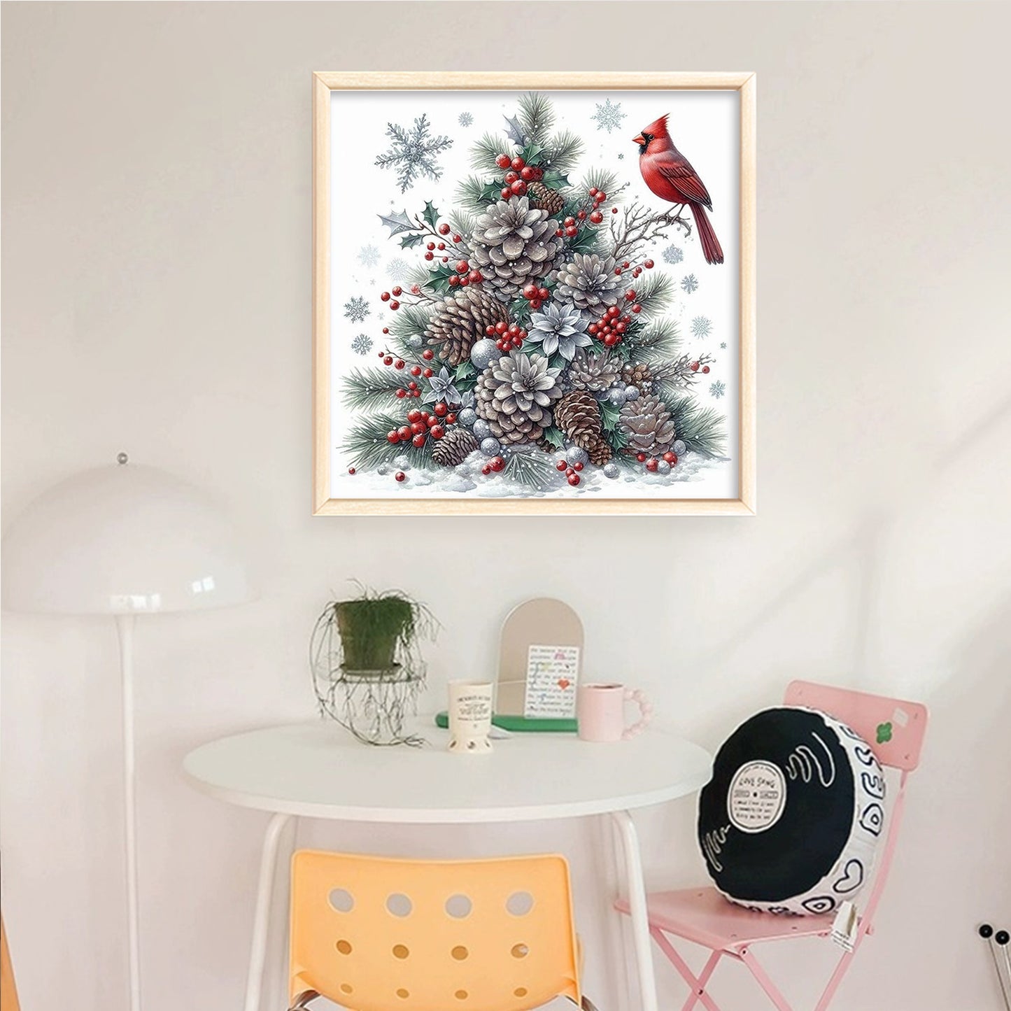 Winter Red Bird - Full 11CT Counted Cross Stitch 40x40CM - Yishu