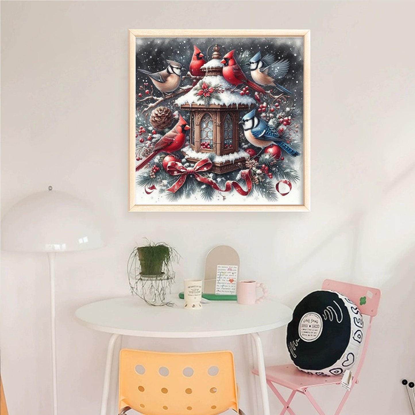 Winter Red Bird - Full 11CT Counted Cross Stitch 40x40CM - Yishu