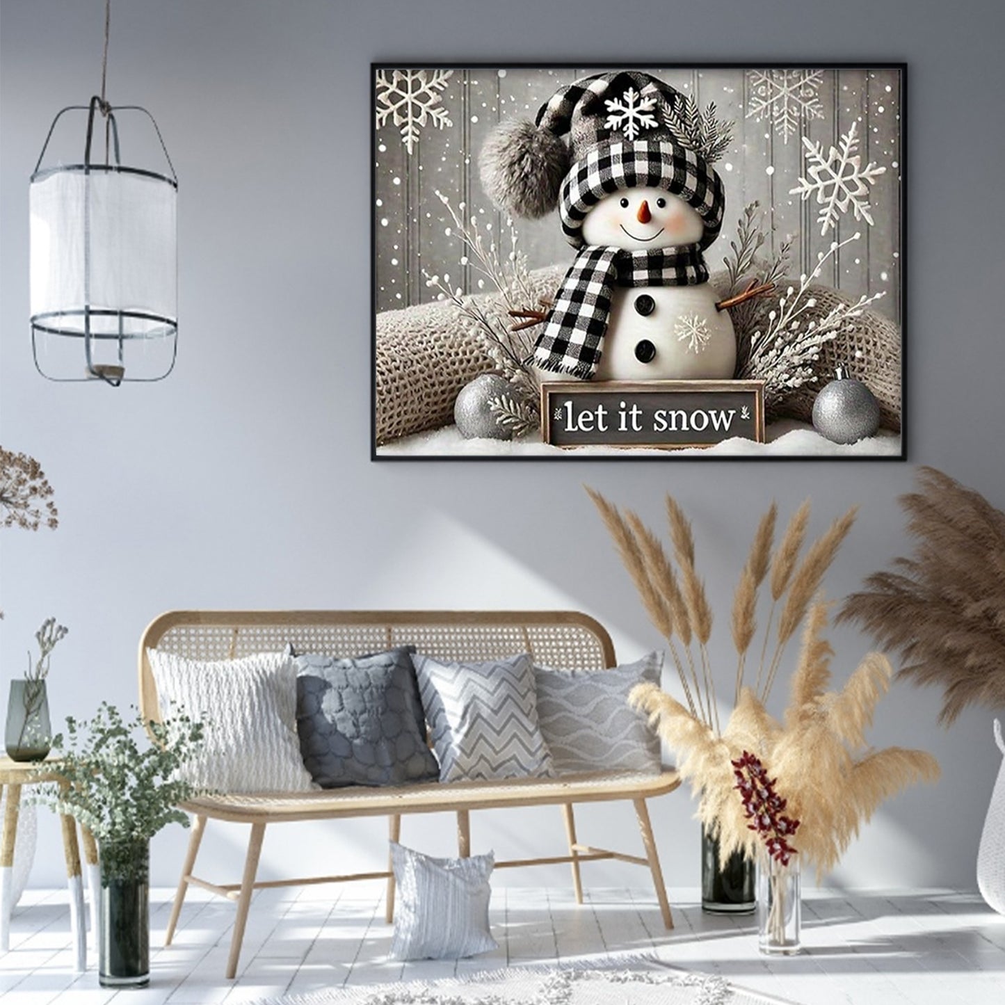 Snowman - Full 11CT Counted Cross Stitch 50x40CM - Huacan