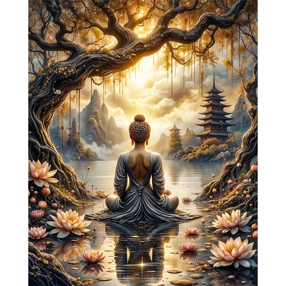 Meditation - Full 11CT Counted Cross Stitch 40x50CM - Huacan