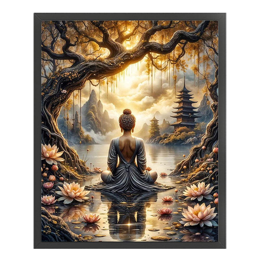 Meditation - Full 11CT Counted Cross Stitch 40x50CM - Huacan