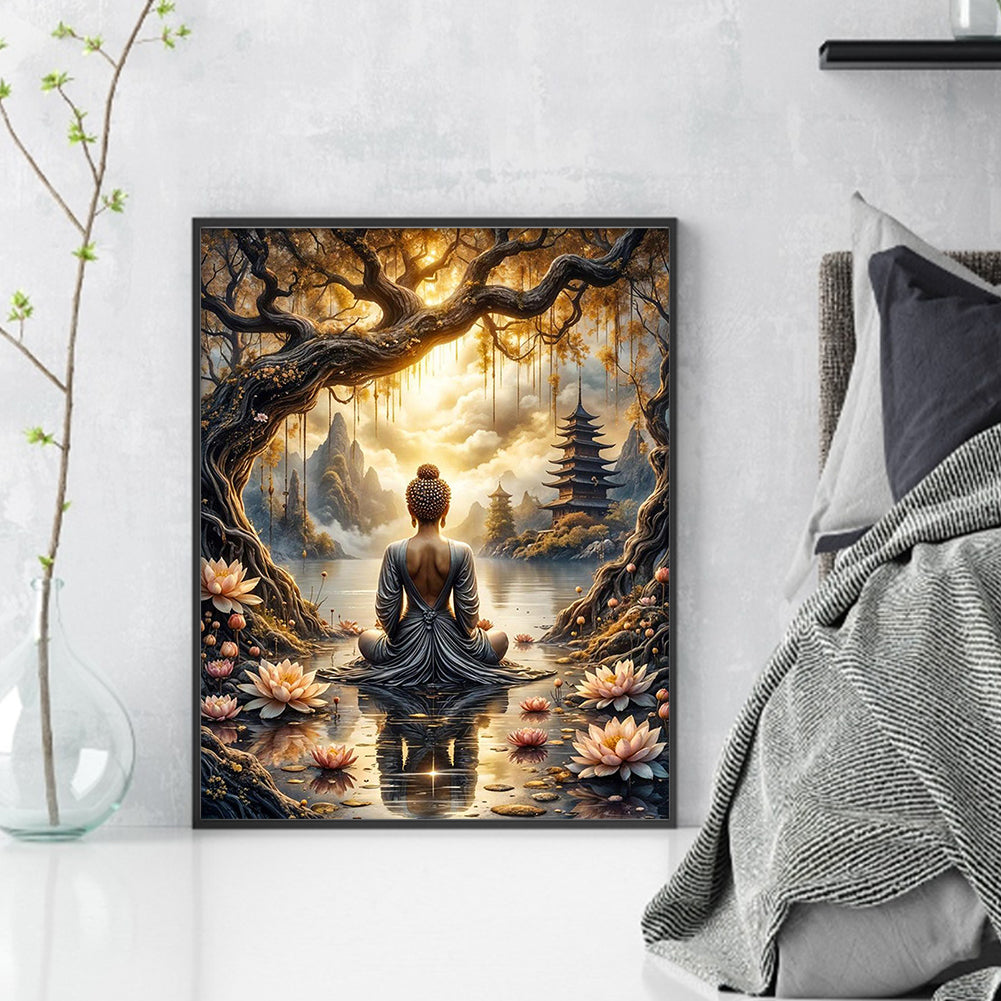 Meditation - Full 11CT Counted Cross Stitch 40x50CM - Huacan