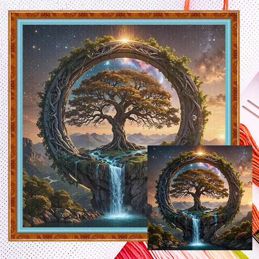 Tree Of Life - Full 14CT Counted Cross Stitch 40x40CM - Yishu