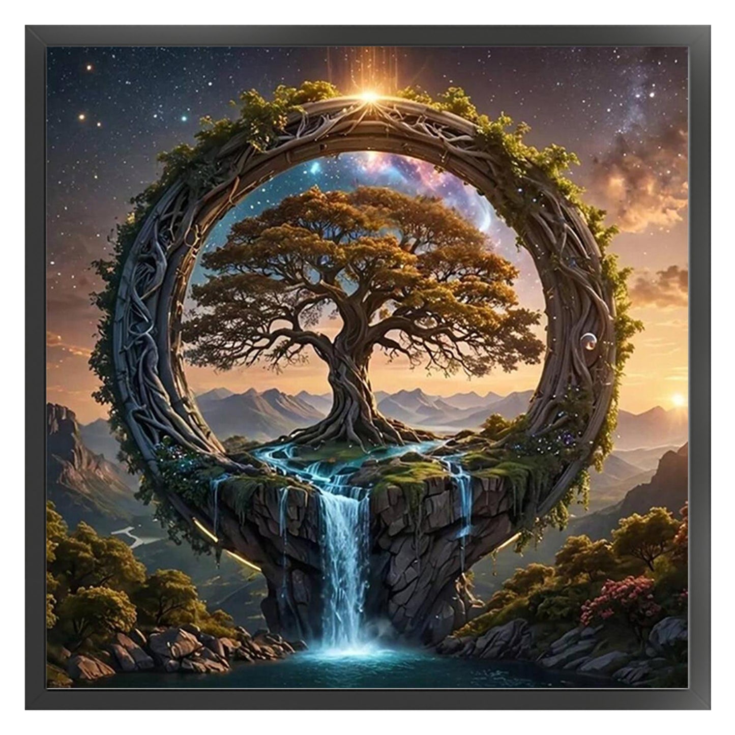 Tree Of Life - Full 14CT Counted Cross Stitch 40x40CM - Yishu