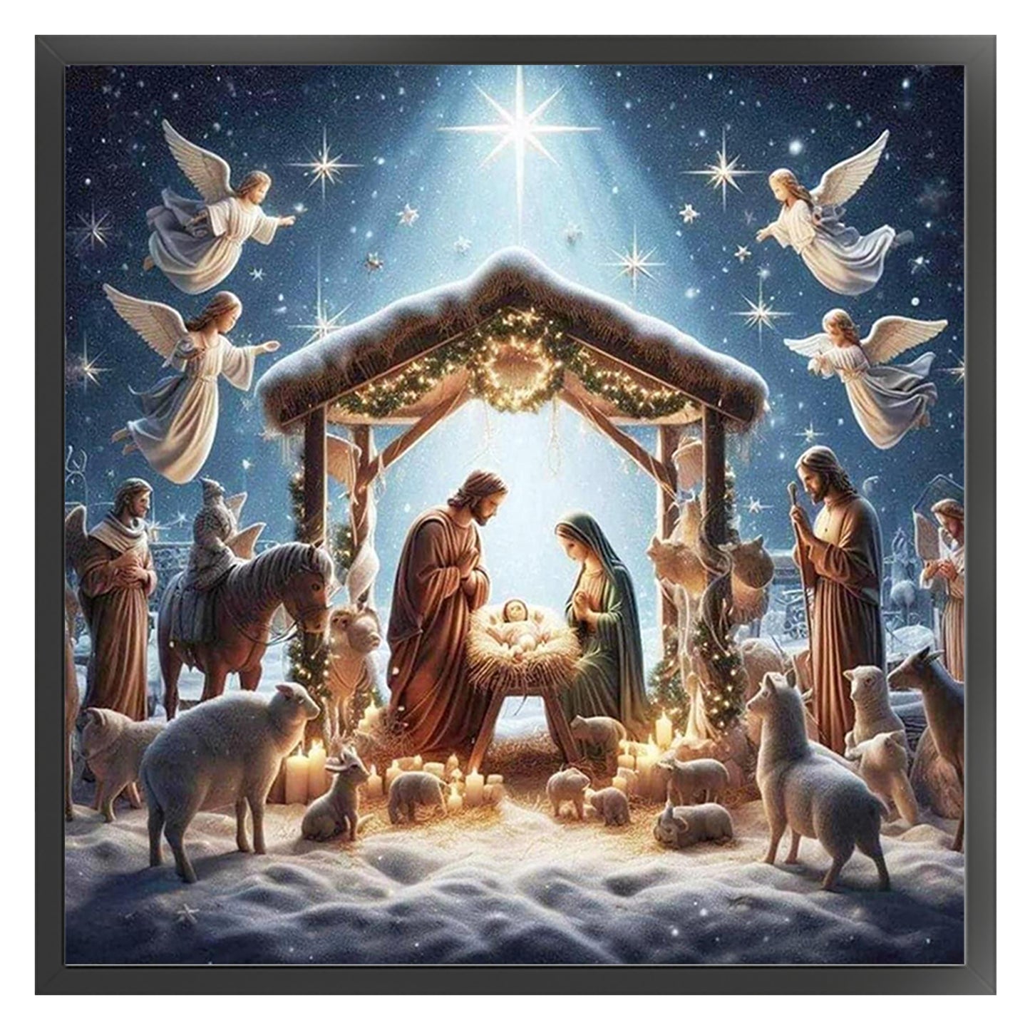 Nativity Of Jesus - Full 14CT Counted Cross Stitch 40x40CM - Yishu