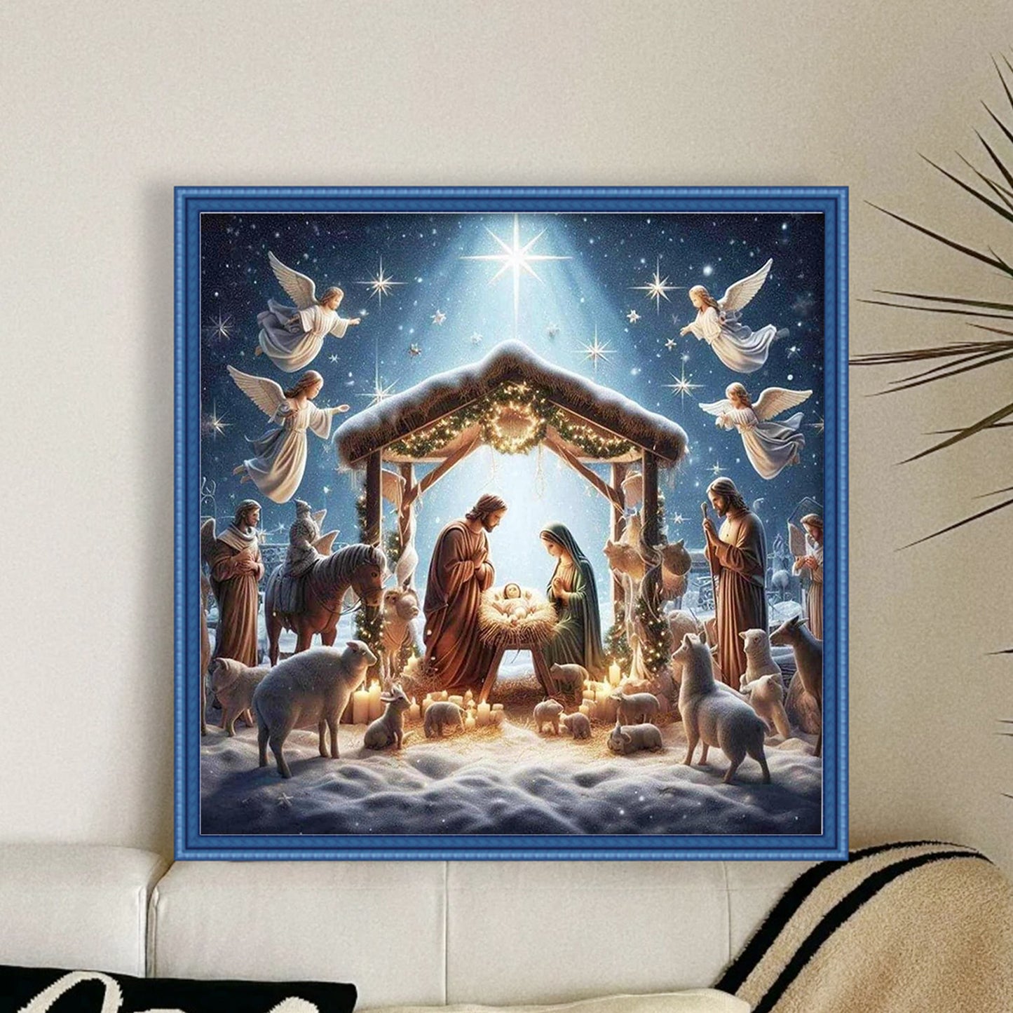 Nativity Of Jesus - Full 14CT Counted Cross Stitch 40x40CM - Yishu