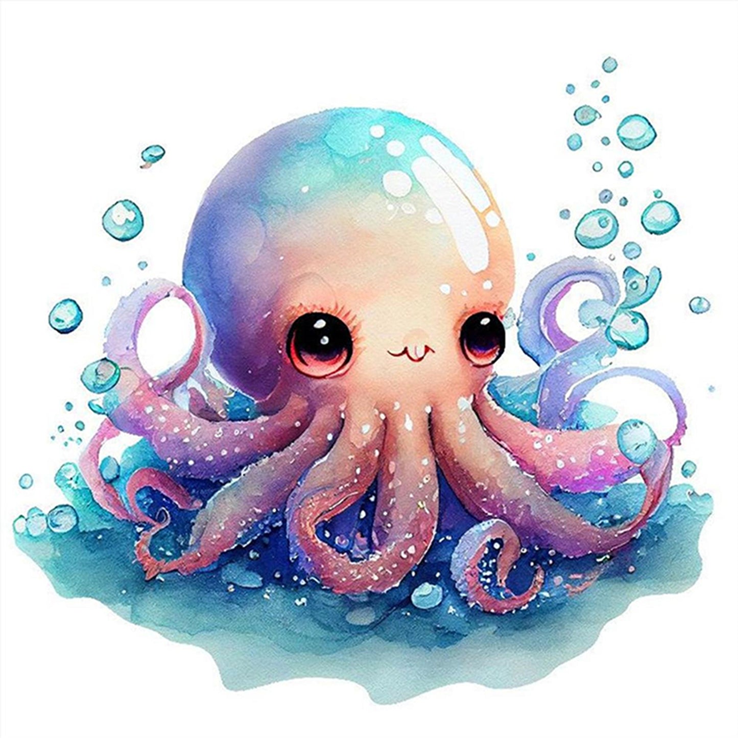 Octopus - Full 18CT Counted Cross Stitch 20x20CM - Huacan