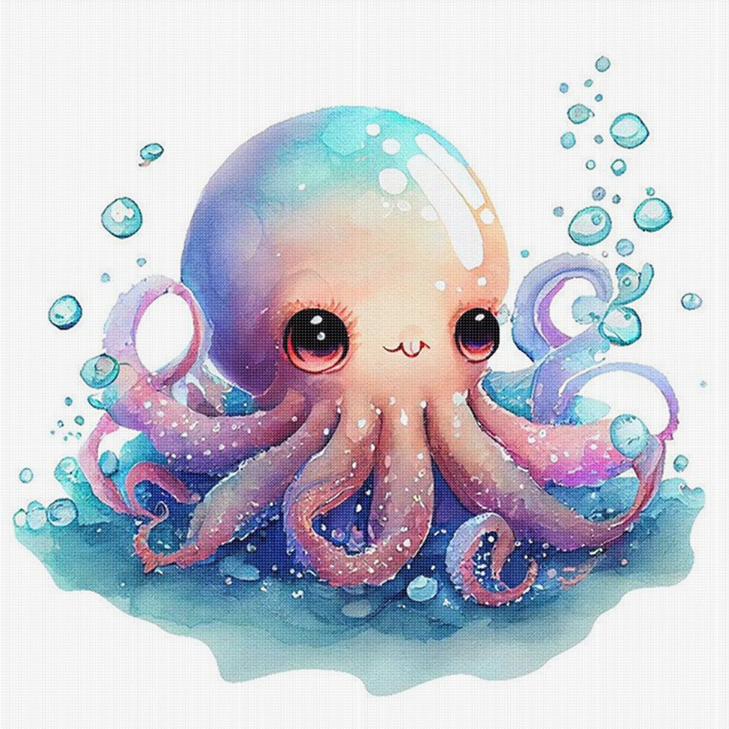 Octopus - Full 18CT Counted Cross Stitch 20x20CM - Huacan