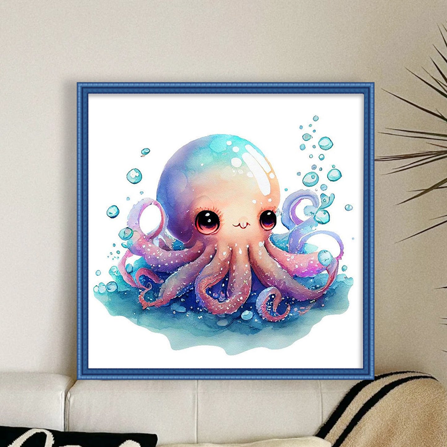 Octopus - Full 18CT Counted Cross Stitch 20x20CM - Huacan