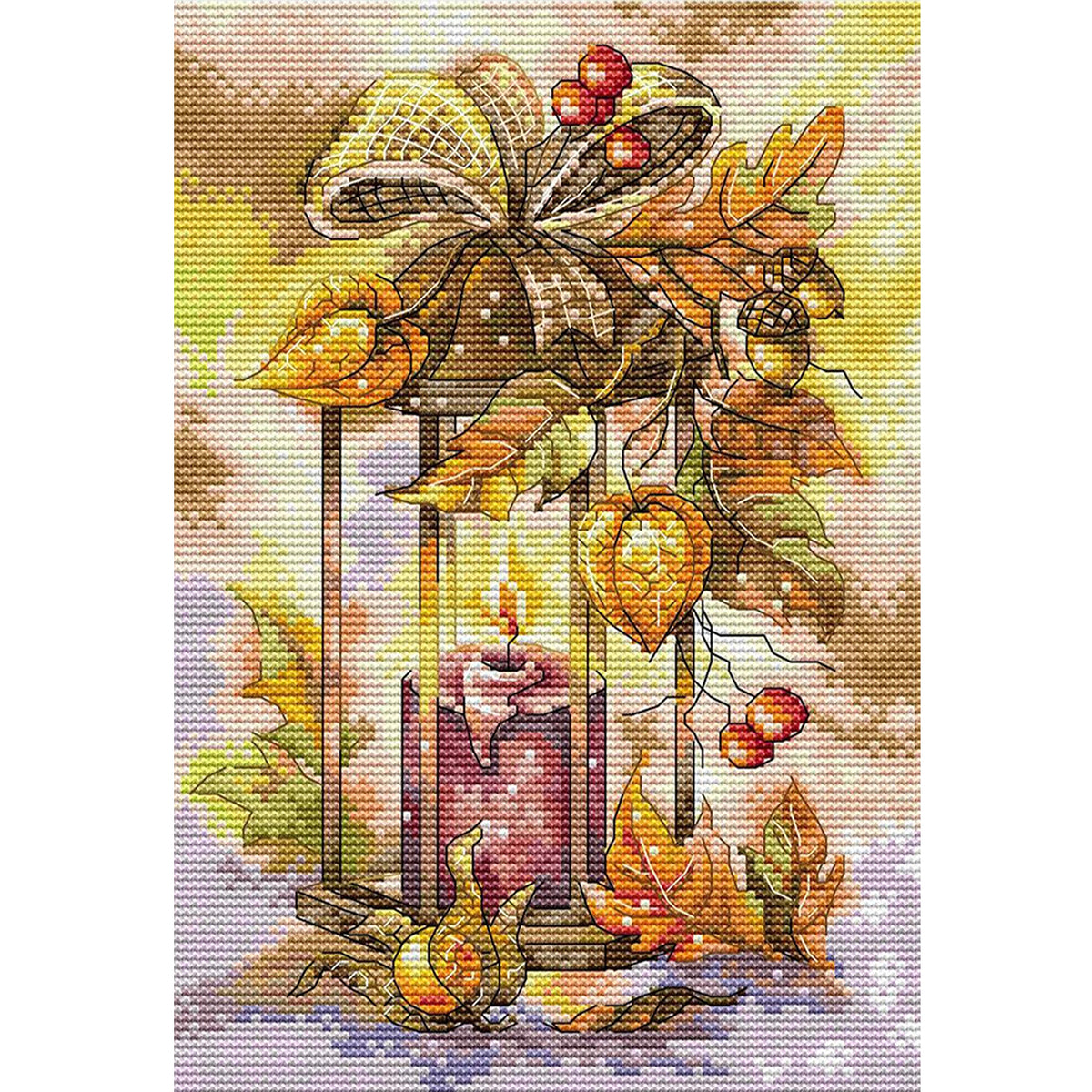 Winterlaterne - Vollständiger 14CT Zählkreuzstich 21*30CM - Joy Sunday