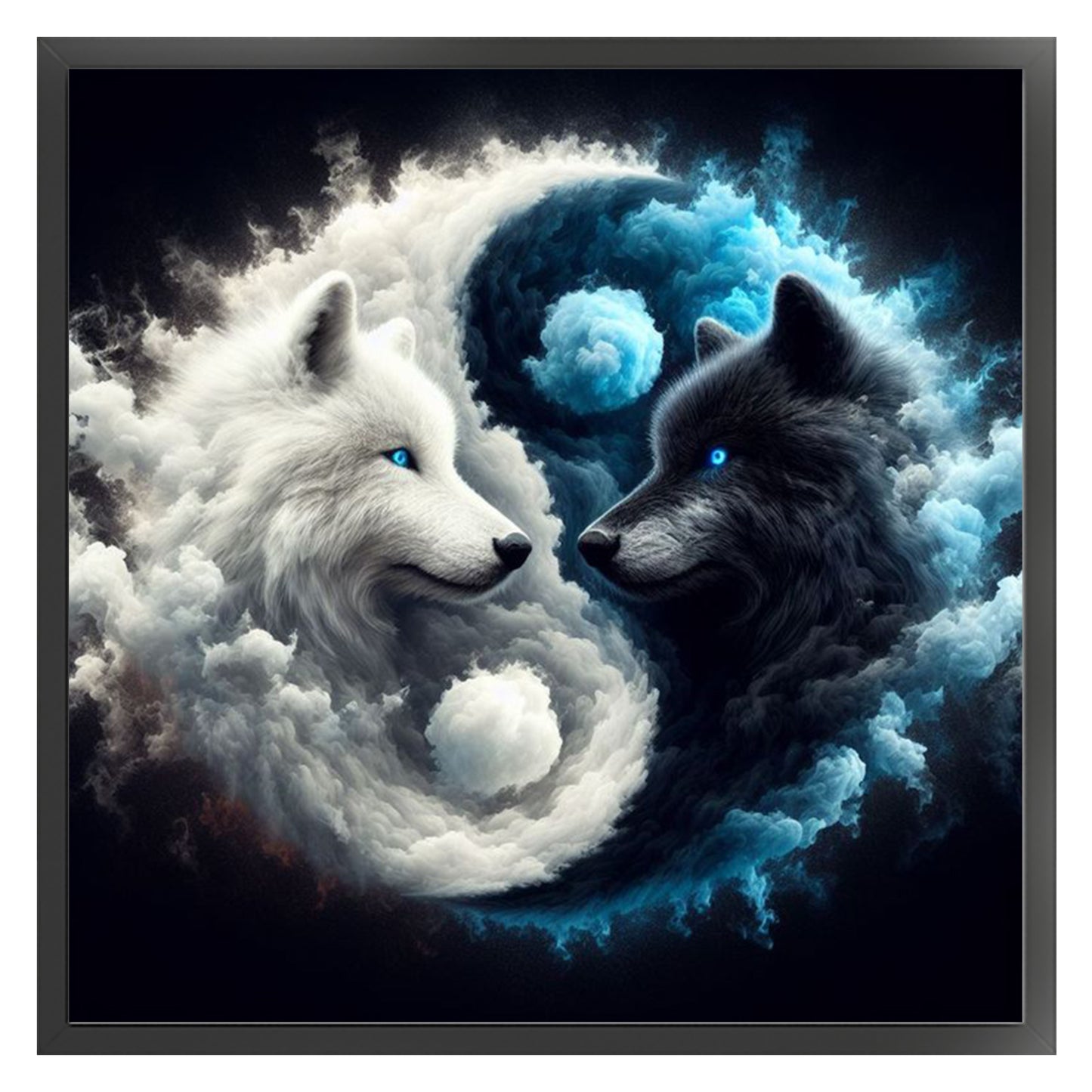 Tai Chi Wolf - Full 11CT Counted Cross Stitch 40x40CM - Huacan