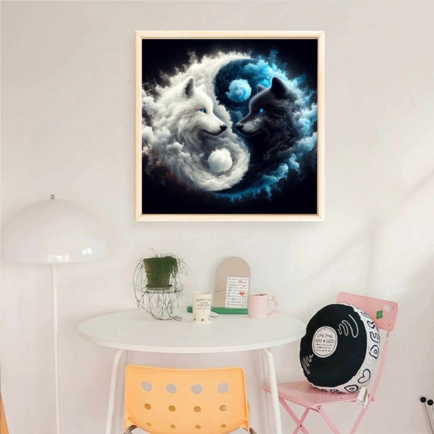 Tai Chi Wolf - Full 11CT Counted Cross Stitch 40x40CM - Huacan