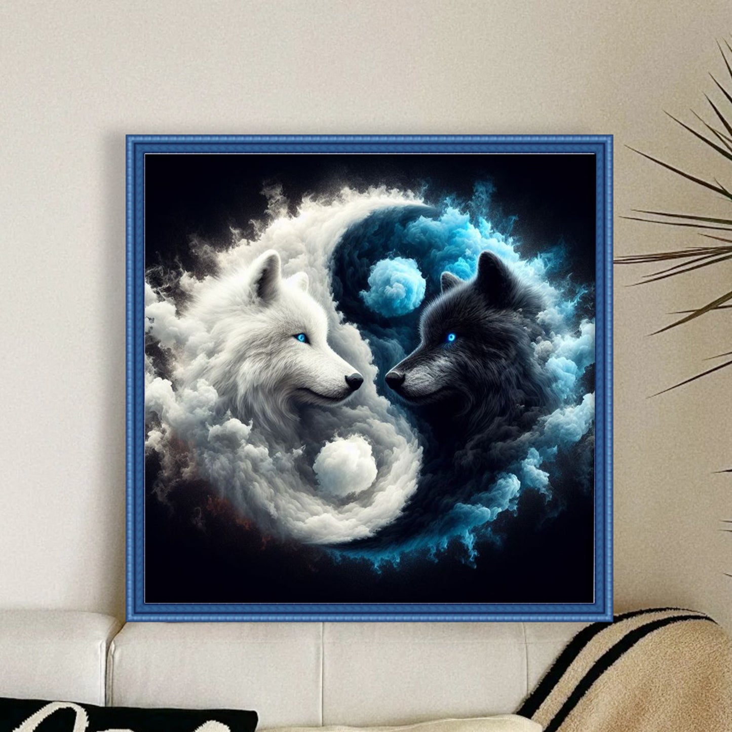 Tai Chi Wolf - Full 11CT Counted Cross Stitch 40x40CM - Huacan