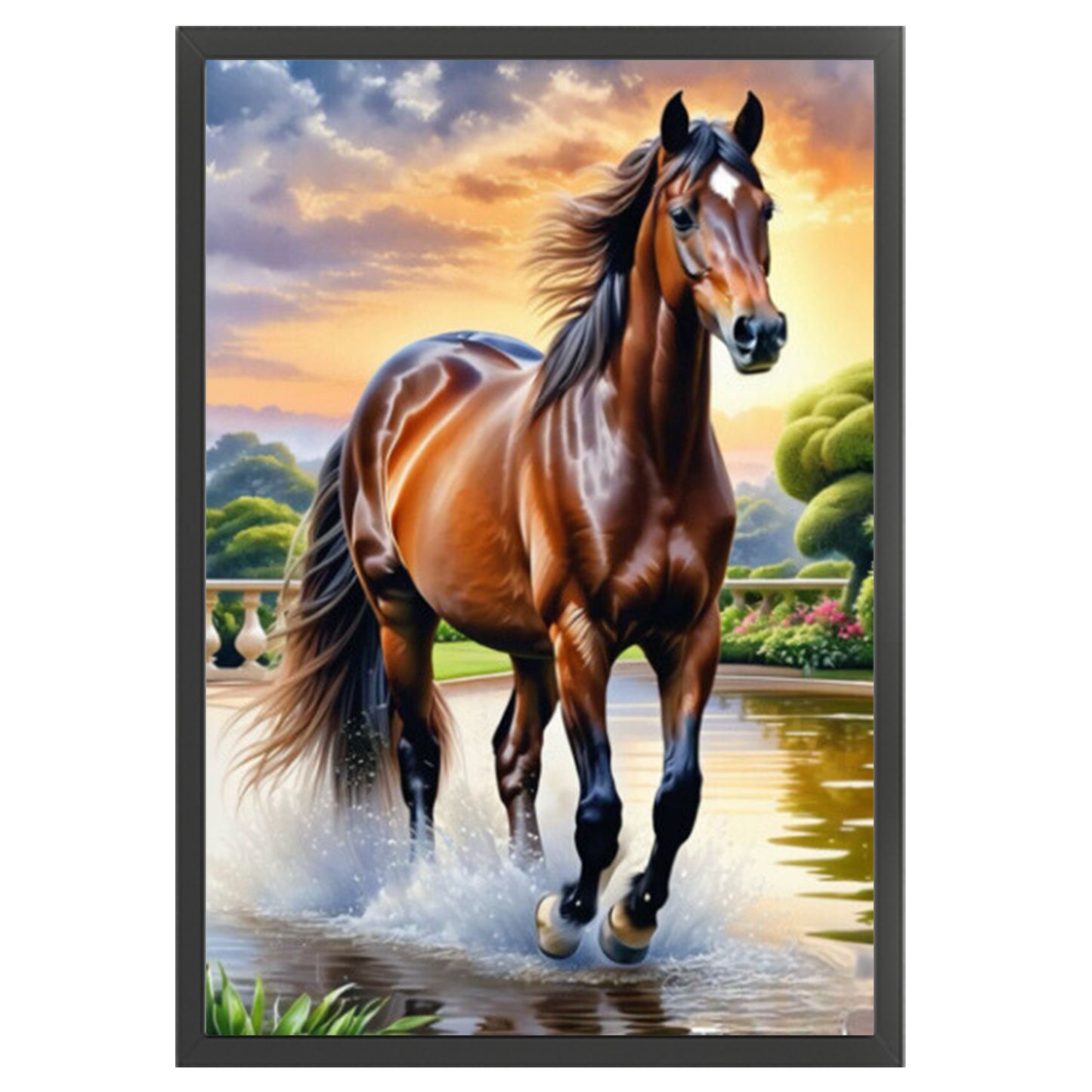 Horse - Full 11CT Counted Cross Stitch 40x40CM - Huacan