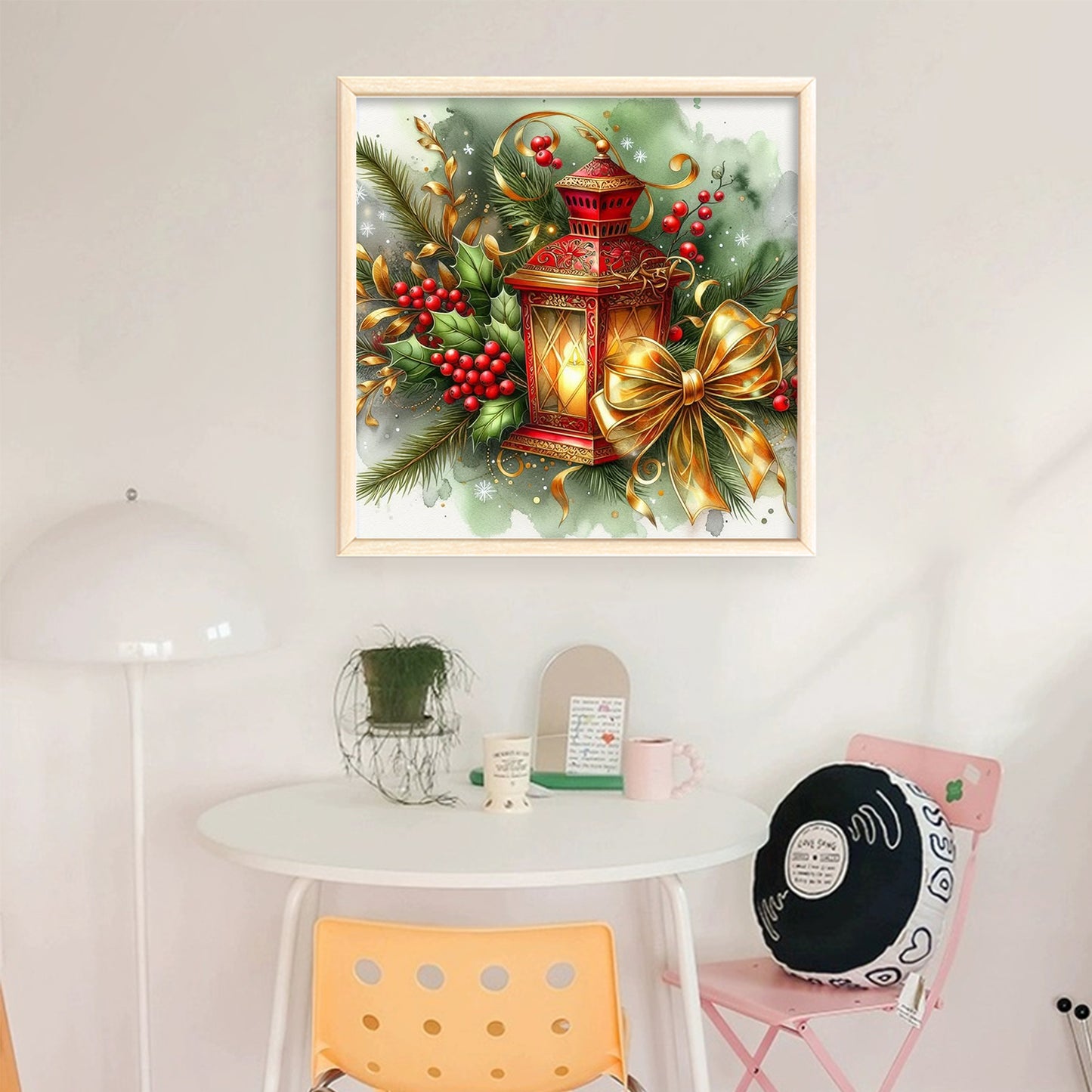 Christmas Lights - Full 11CT Stamped Cross Stitch 40x40CM - Huacan